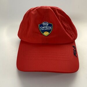 FILA W&S US Open Series Cincinnati Ohio Hat Cap Tennis Adult Red Active NWOT